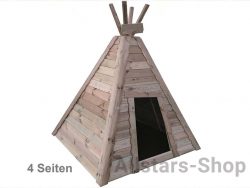 Allstars Indianerzelt aus Holz 4 Wände