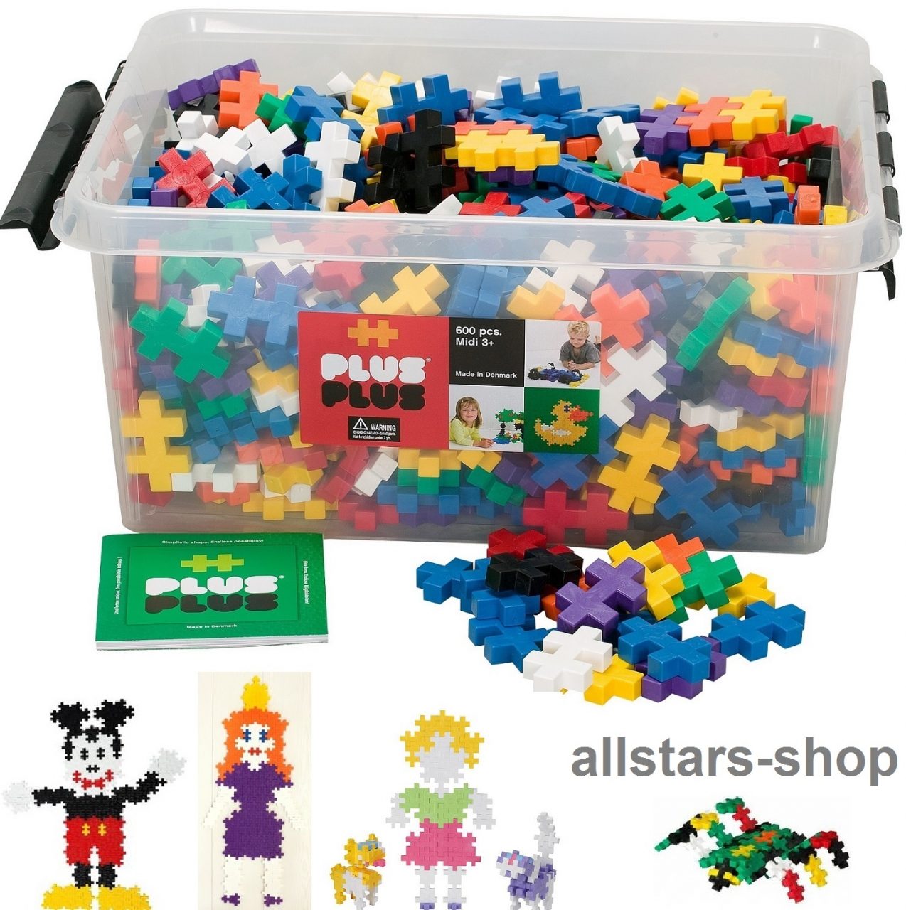 Plus-Plus Puzzle Bausteine Bauklötze Midi 600 allstars - Spiel- und