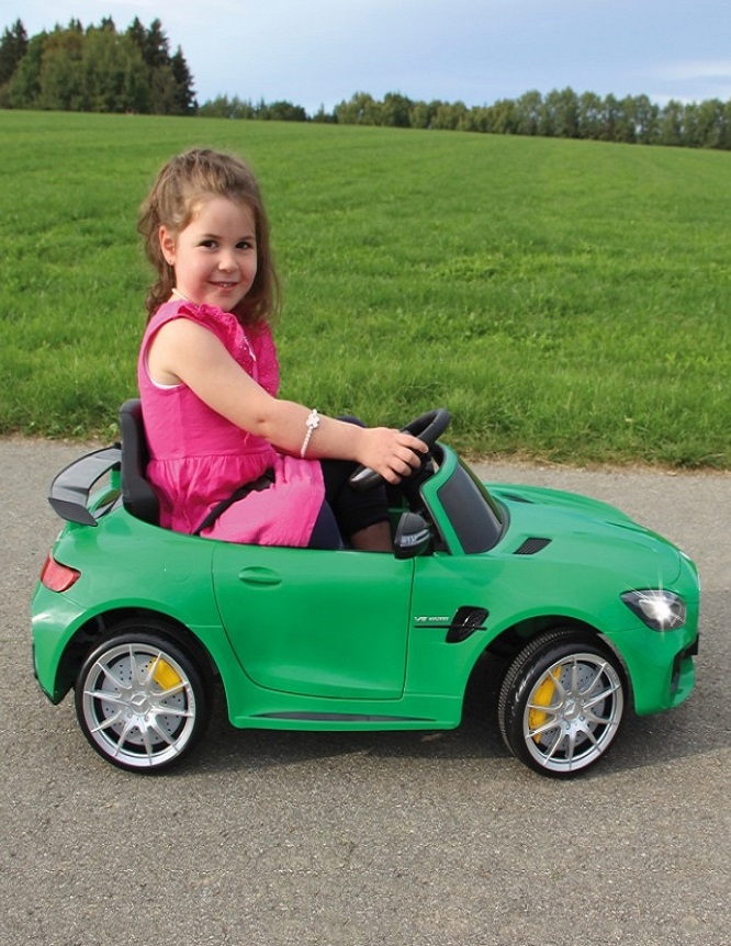 Kinder Elektro Auto Mercedes GT-R AMG Kinderauto Elektrofahrzeug in Grün 12V 