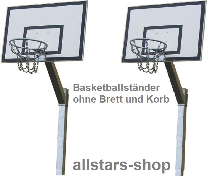 Basketballanlage mit Ständer 3,20 m verstellbar, Basketballkorb Netz  Edelstahl mit rechteckigem Zielbrett 1,20 x 0,90 m - Spiel- und Sportgeräte  für Kindergarten und Kommunen | Allstars-Shop