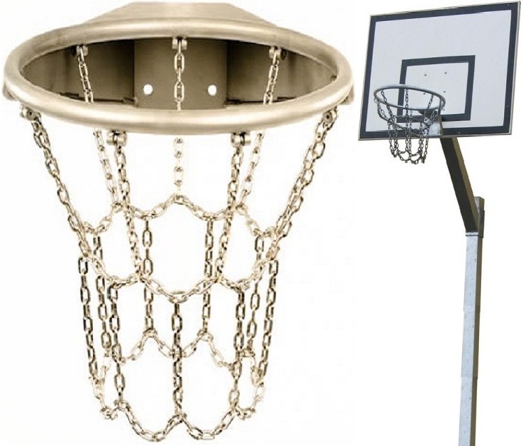 Basketballanlage mit Ständer 3,20 m verstellbar, Basketballkorb Netz