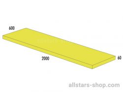 Bänfer Matte gelb 1500x600x60 mm