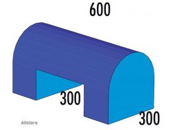 Bänfer Halbovalbrücke blau 600x300x300