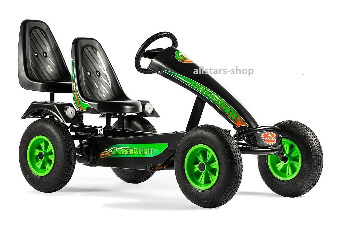DINO CARS Green Spirit BF1 Gokart Kettcar + Zusatzsitz Kettenkart  Pedalfahrzeug schwarz grün - Spiel- und Sportgeräte für Kindergarten und  Kommunen